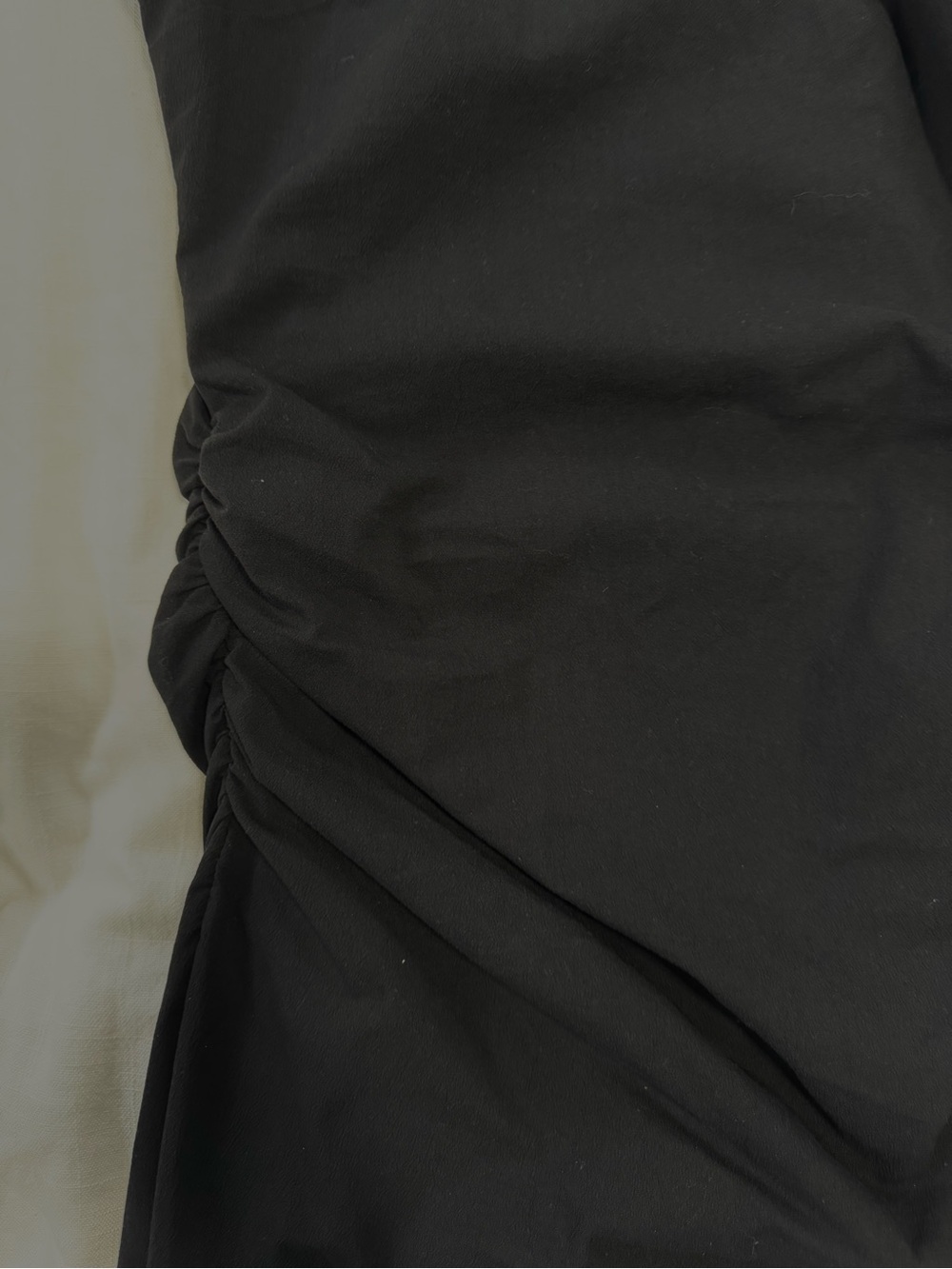 Zara Black Ruched Mini Dress - Picture 4 of 4